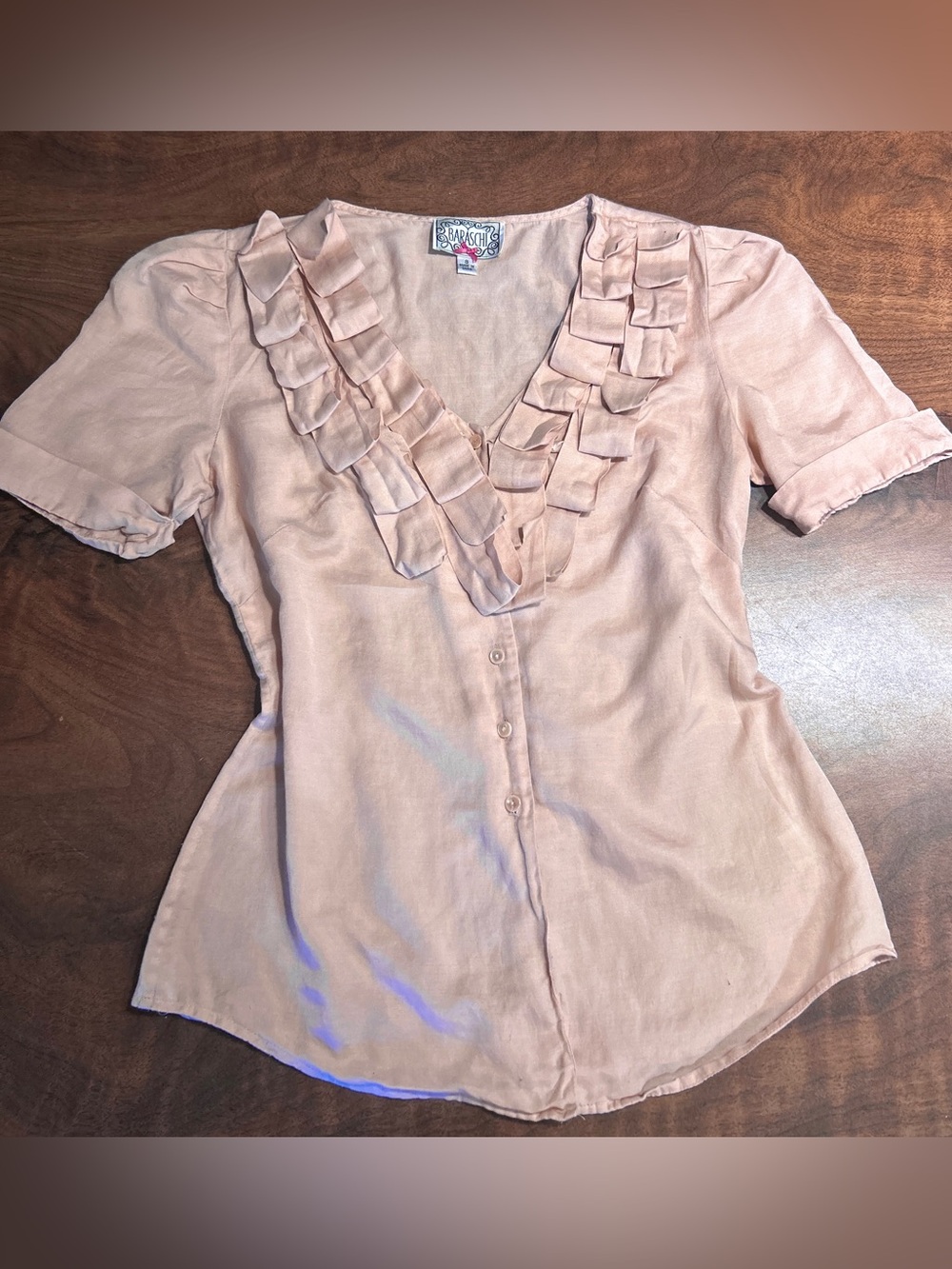 Yoana Baraschi Vintage Y2K Pink Silk Blouse